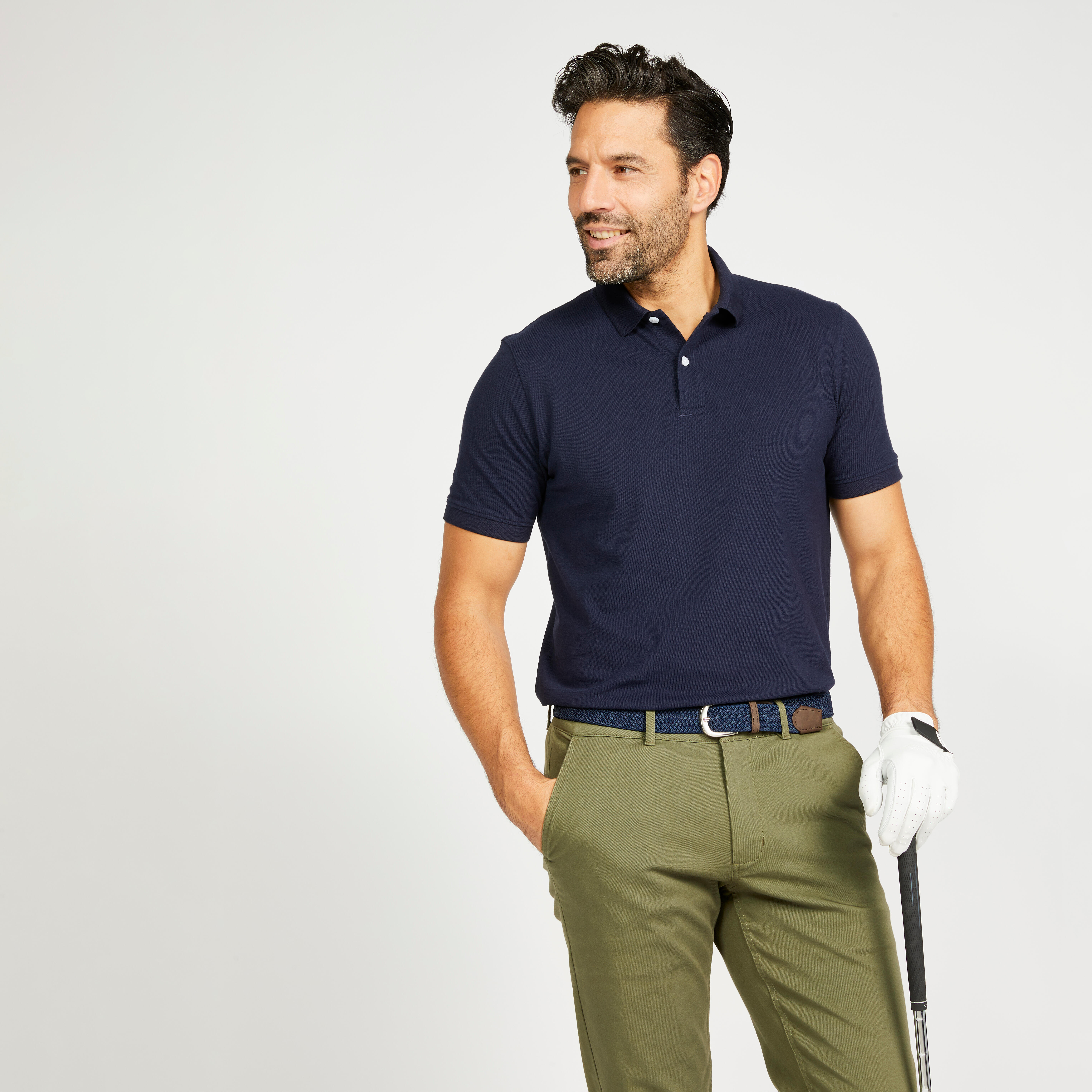 Tricou Polo Golf MW500 Bleumarin Bărbați Bărbaţi imagine 2022