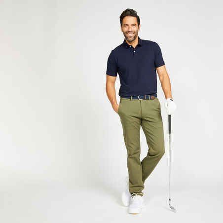 Men's golf short-sleeved polo shirt - MW500 navy blue