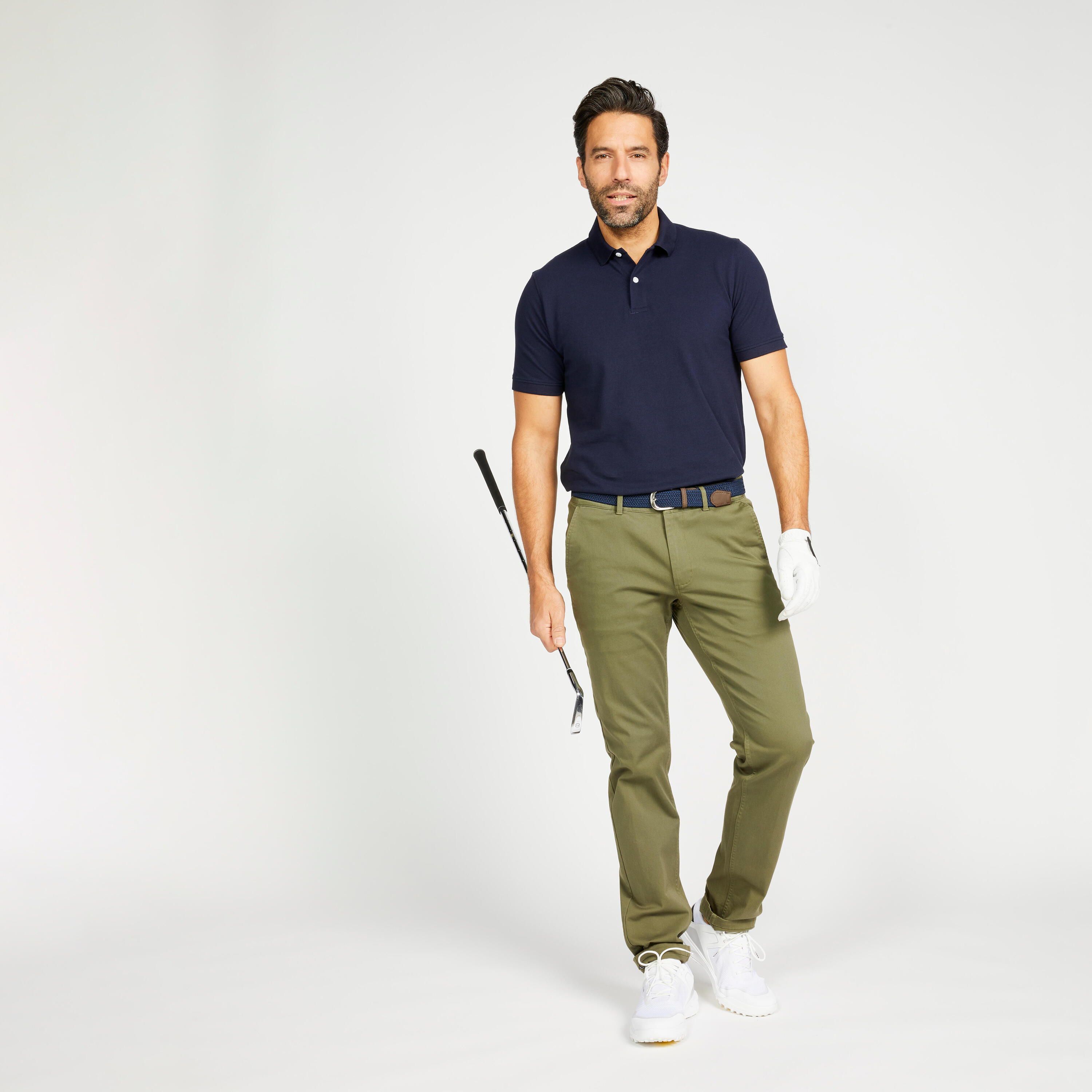 Golfpolo heren MW500 marineblauw 2/6