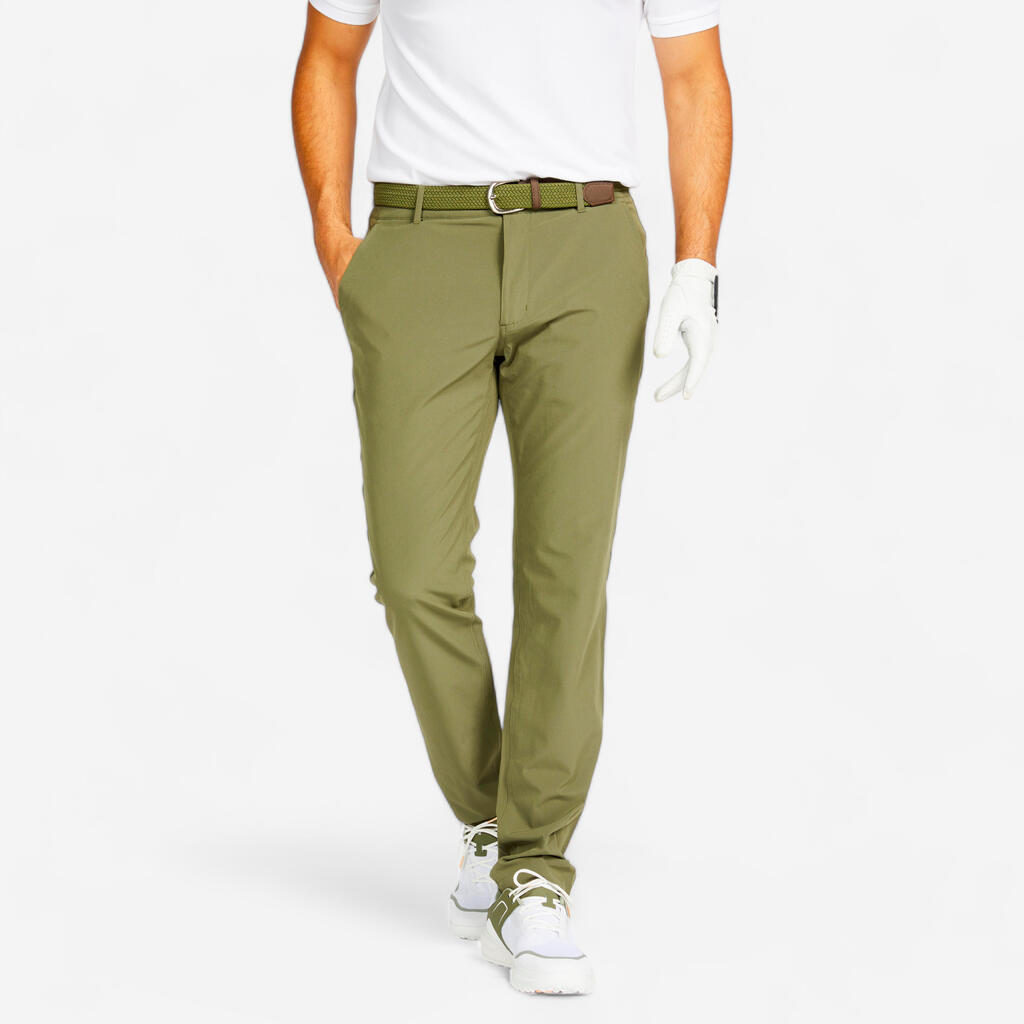 PANTALONE ZA GOLF WW500 MUŠKE - KAKI