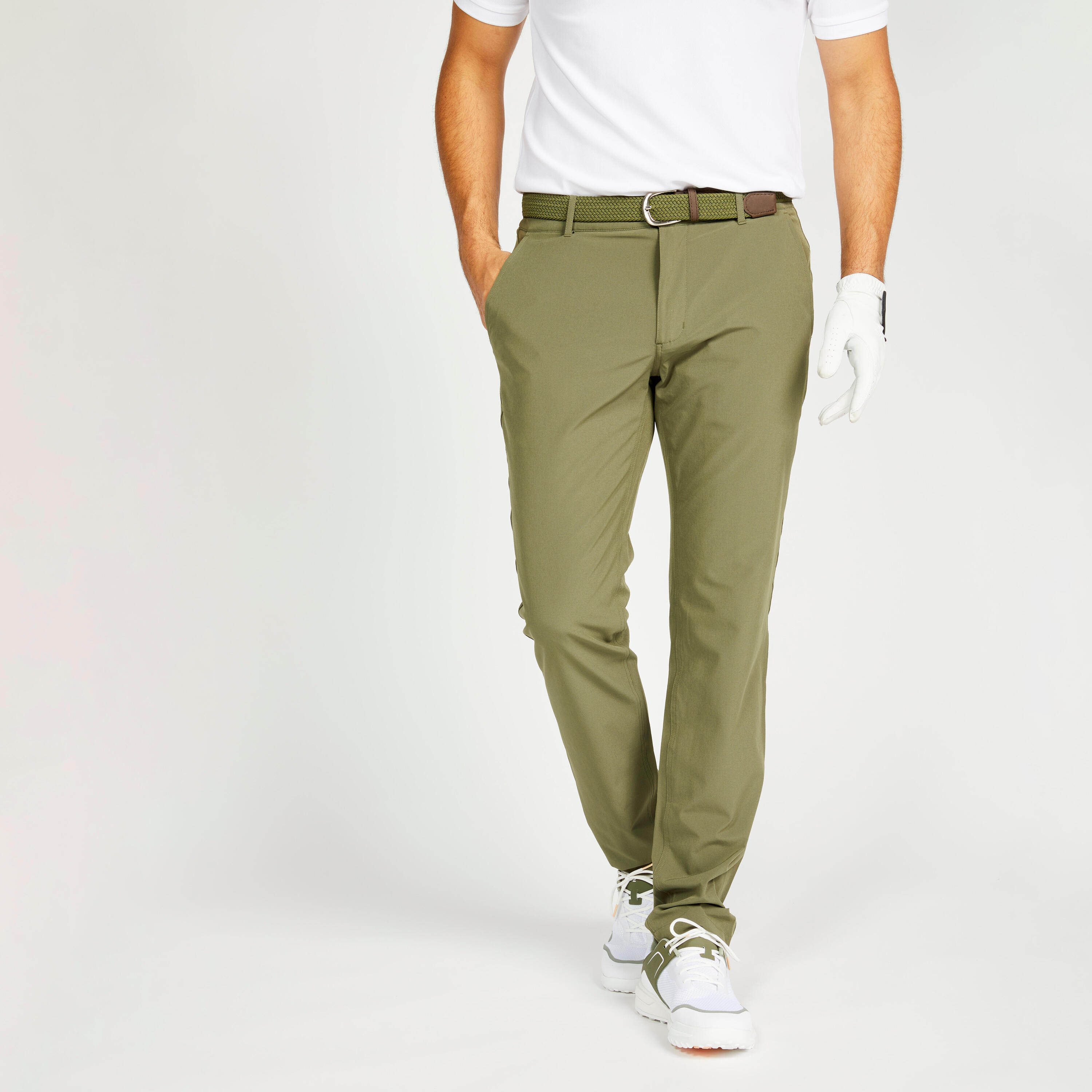 INESIS Men's golf trousers - WW 500 khaki