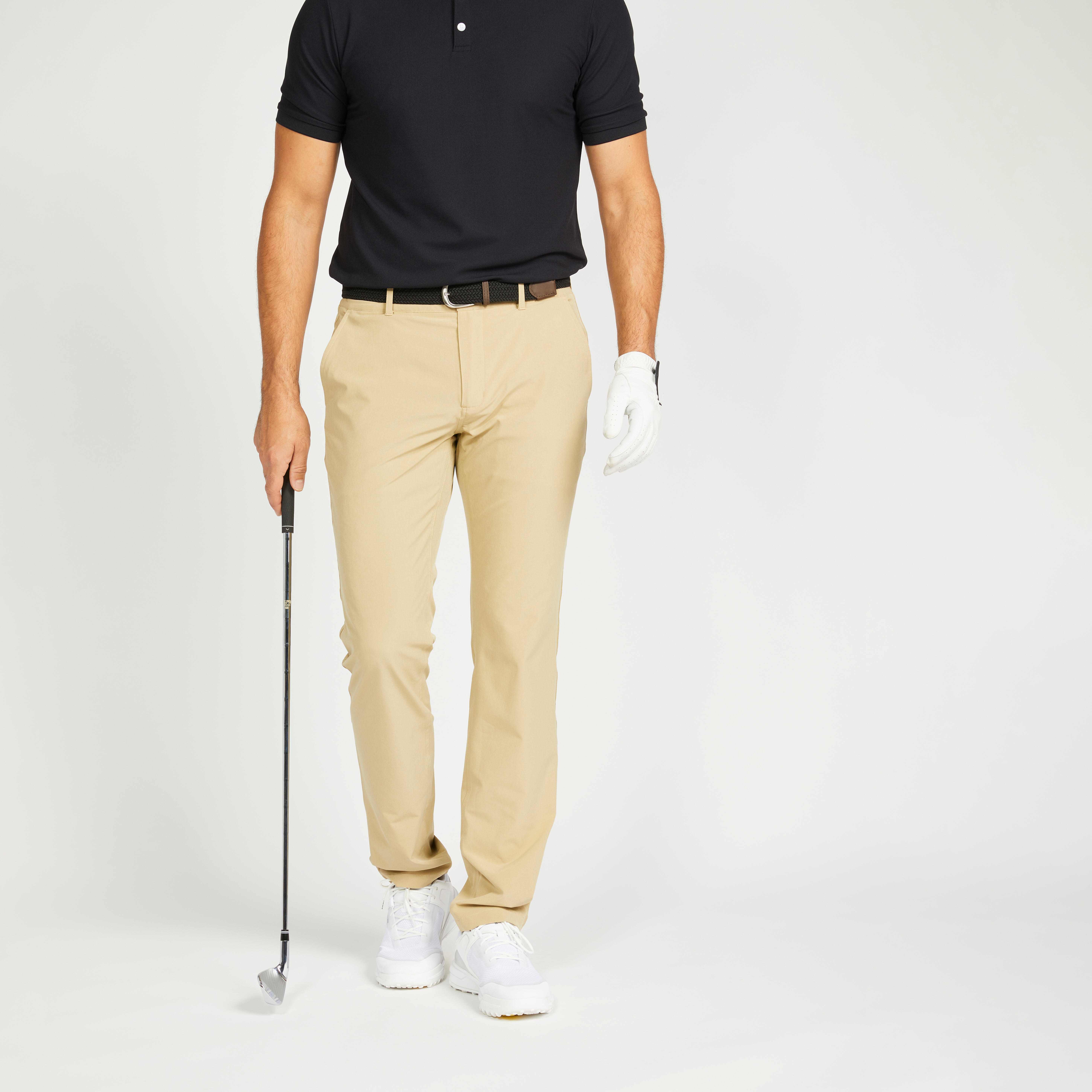 Men Golf Trousers 500 Beige DecathlonB2B