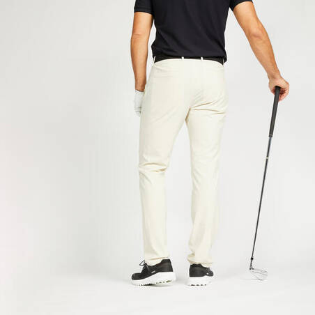 Men's golf trousers - WW 500 light beige