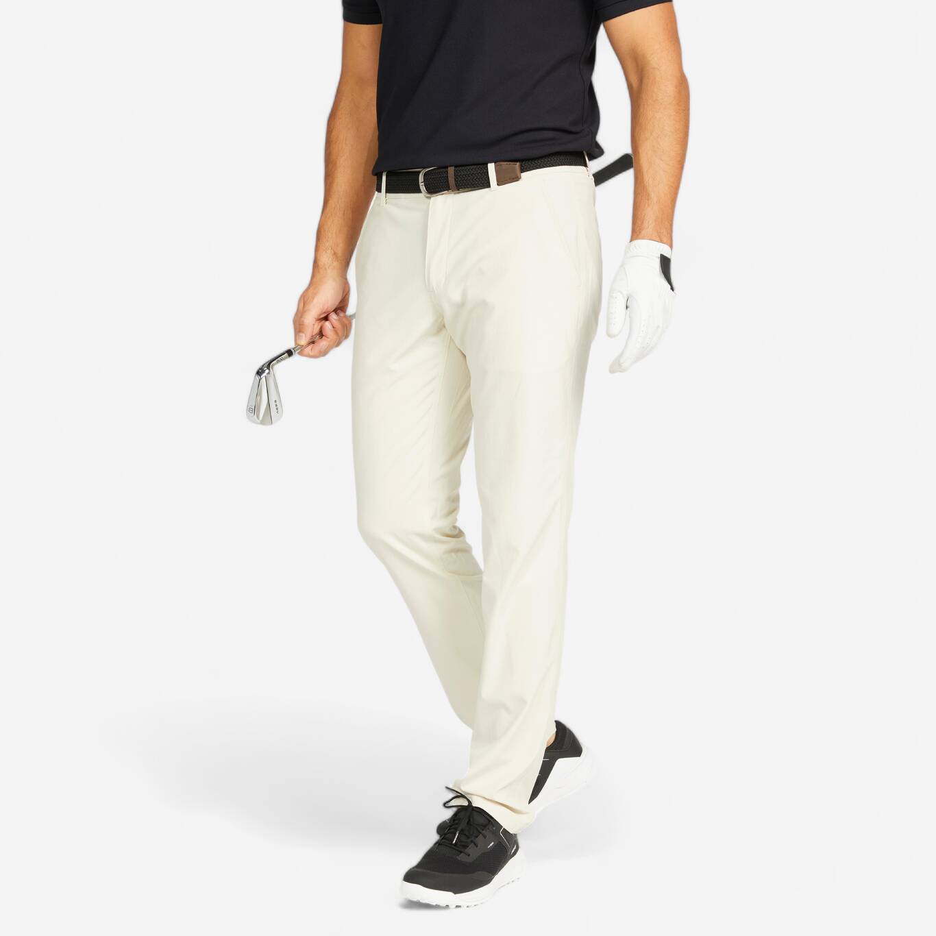 Men's golf trousers - WW 500 light beige