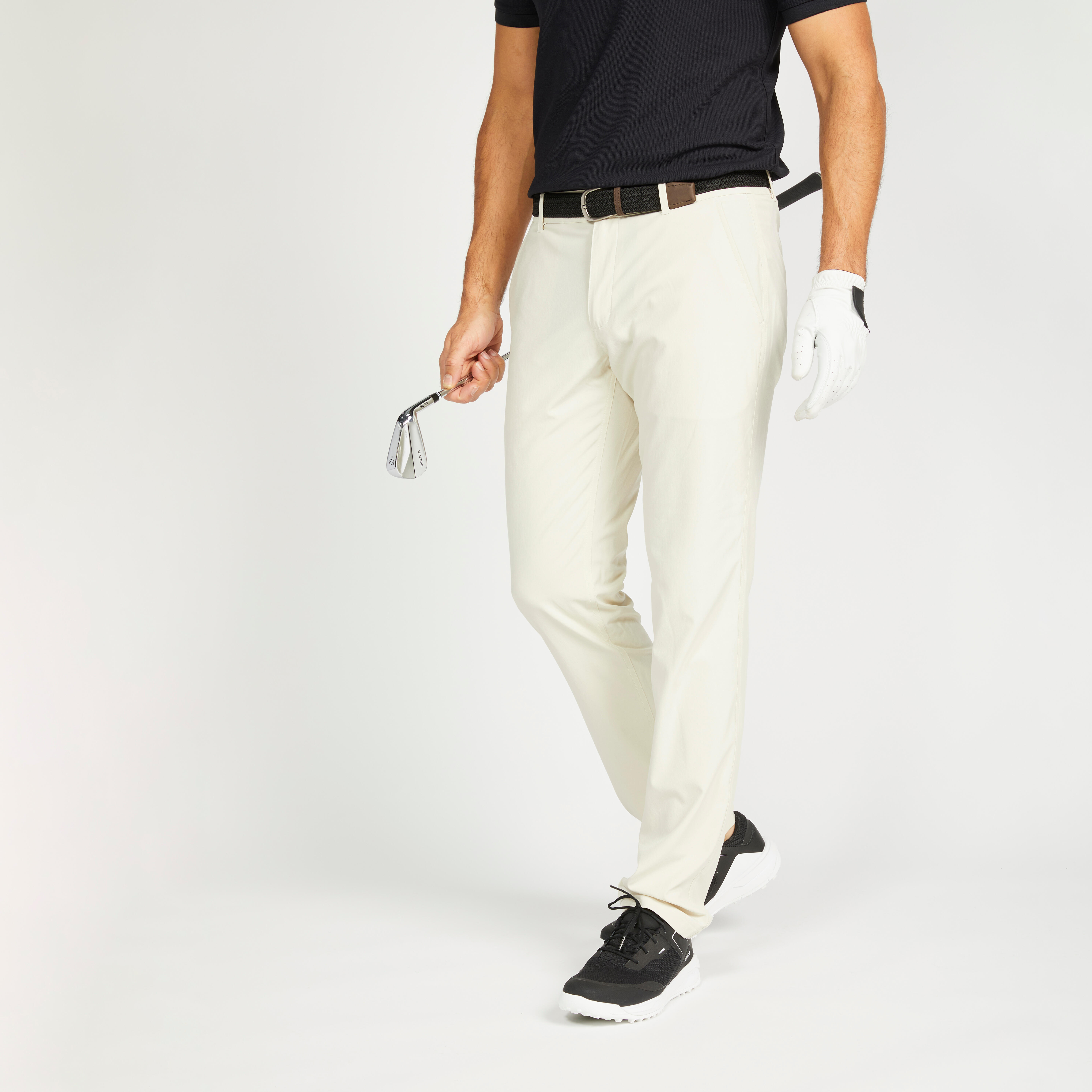 PANTALON GOLF WW500 Bej deschis Bărbați