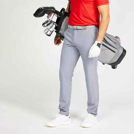 Sive moške hlače za golf 500 