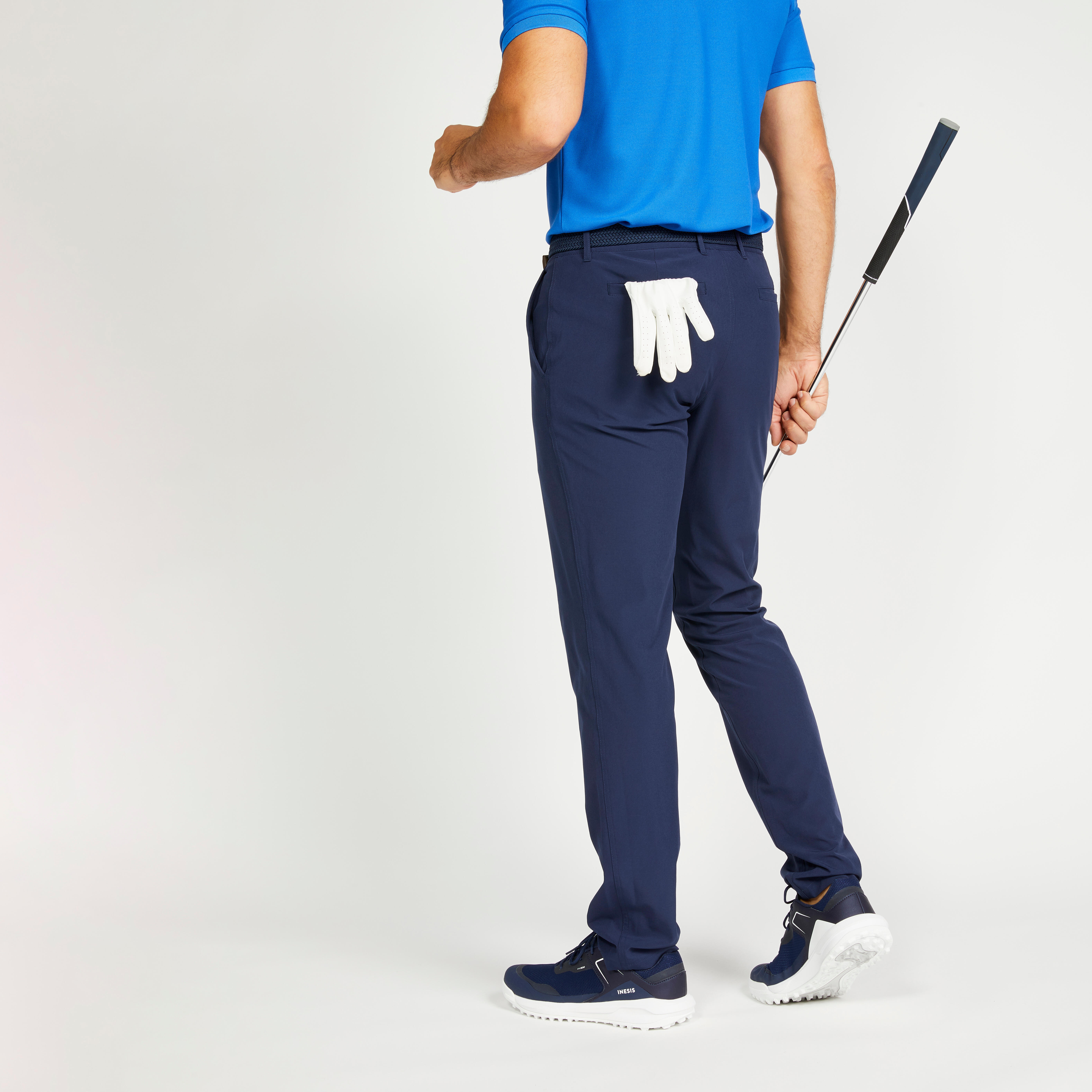 LUSHENUNI Men's Golf Pants Slim High Stretch, Ice Silk Dress Pants