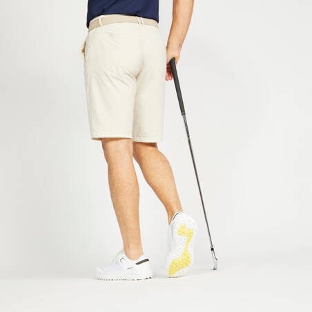 Celana pendek golf pria WW500 krem