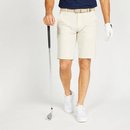 Celana pendek golf pria WW500 krem