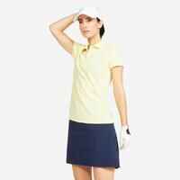 Women's Golf Short-Sleeved Polo Shirt WW500 - Pastel Yellow