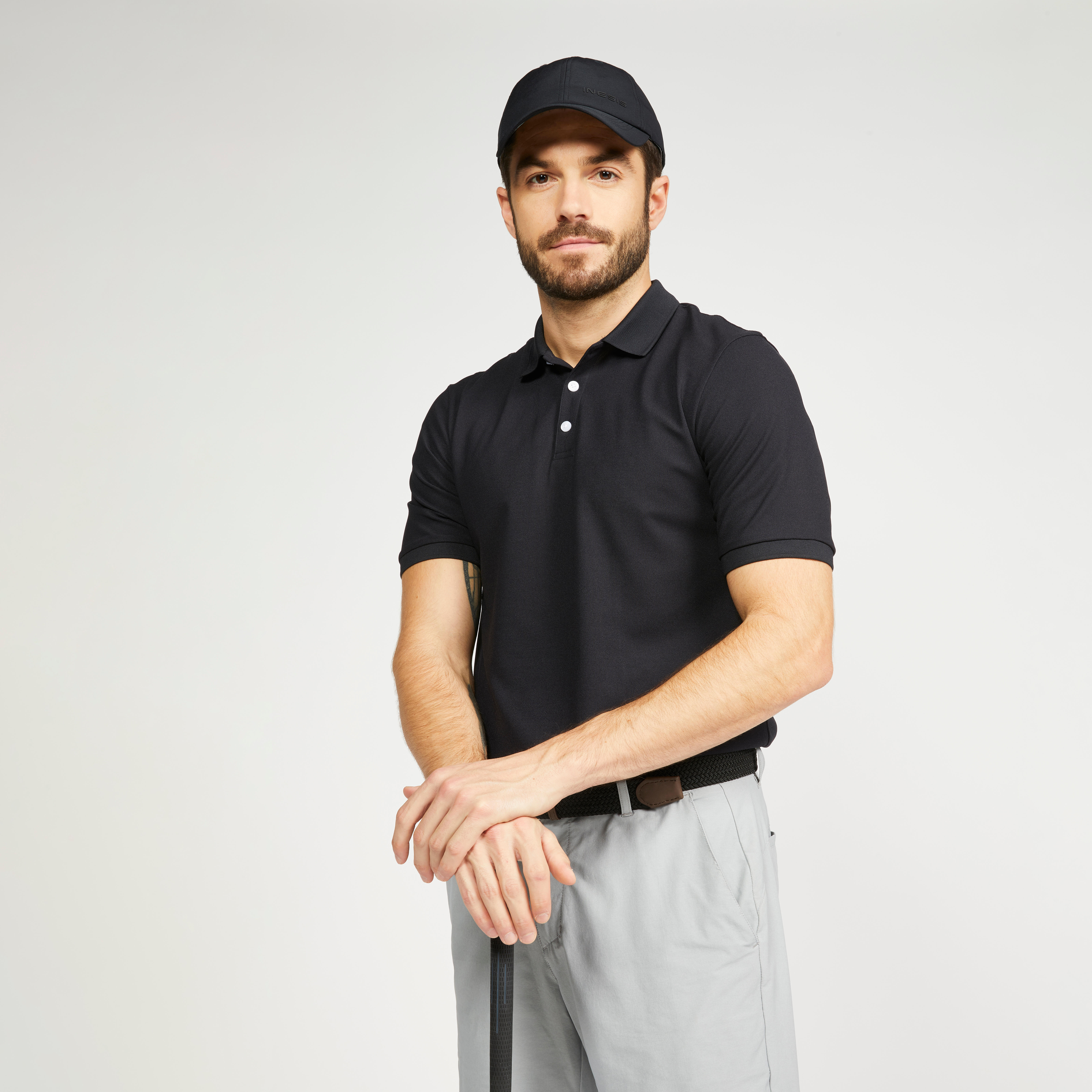 MEN'S GOLF SHORT SLEEVE POLO SHIRT - WW500 WHITE