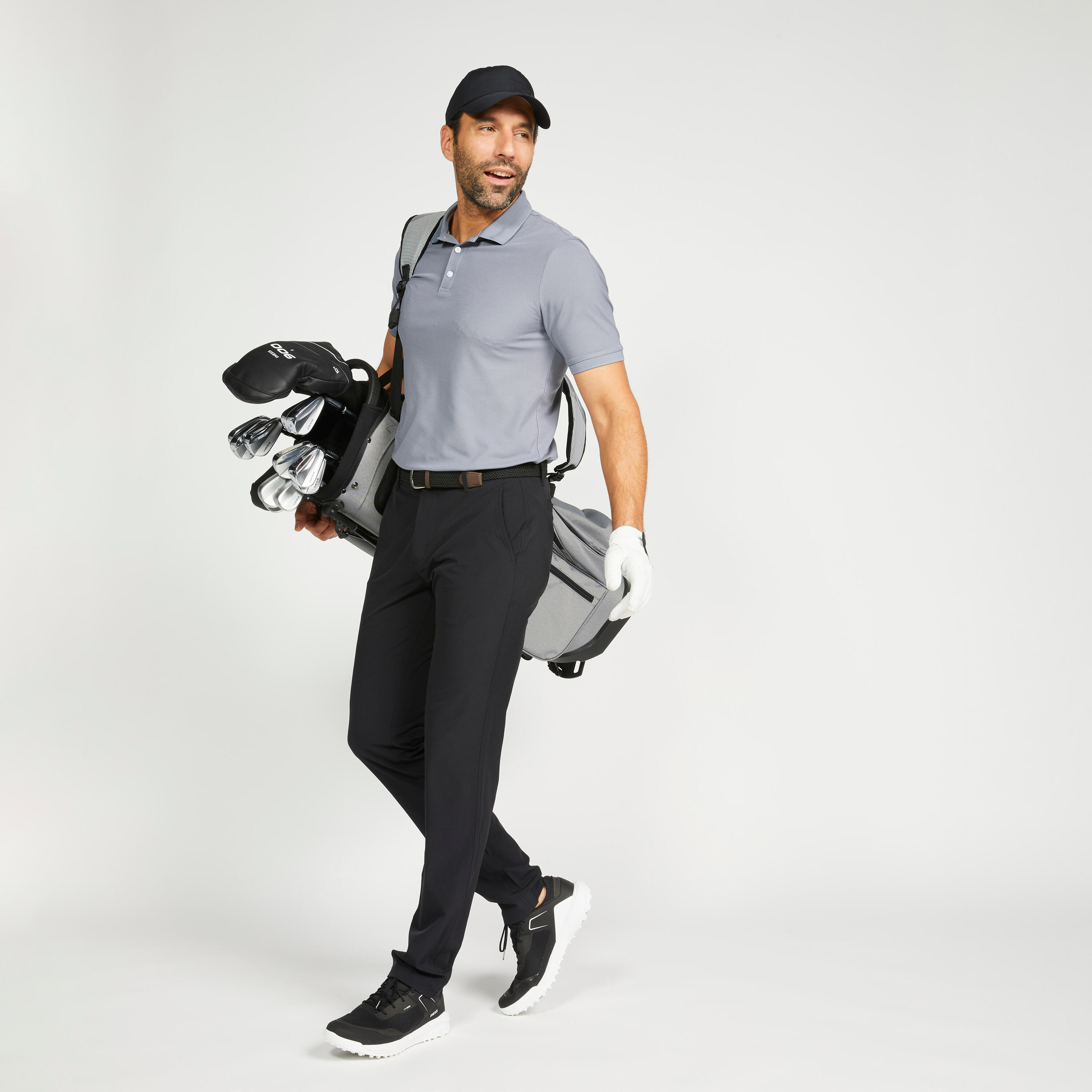 Polo golf manches courtes Homme - WW500 gris 2/4