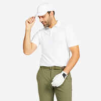 Golf Poloshirt kurzarm WW500 Herren weiss