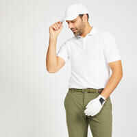 Men's golf short-sleeved polo shirt WW500 white