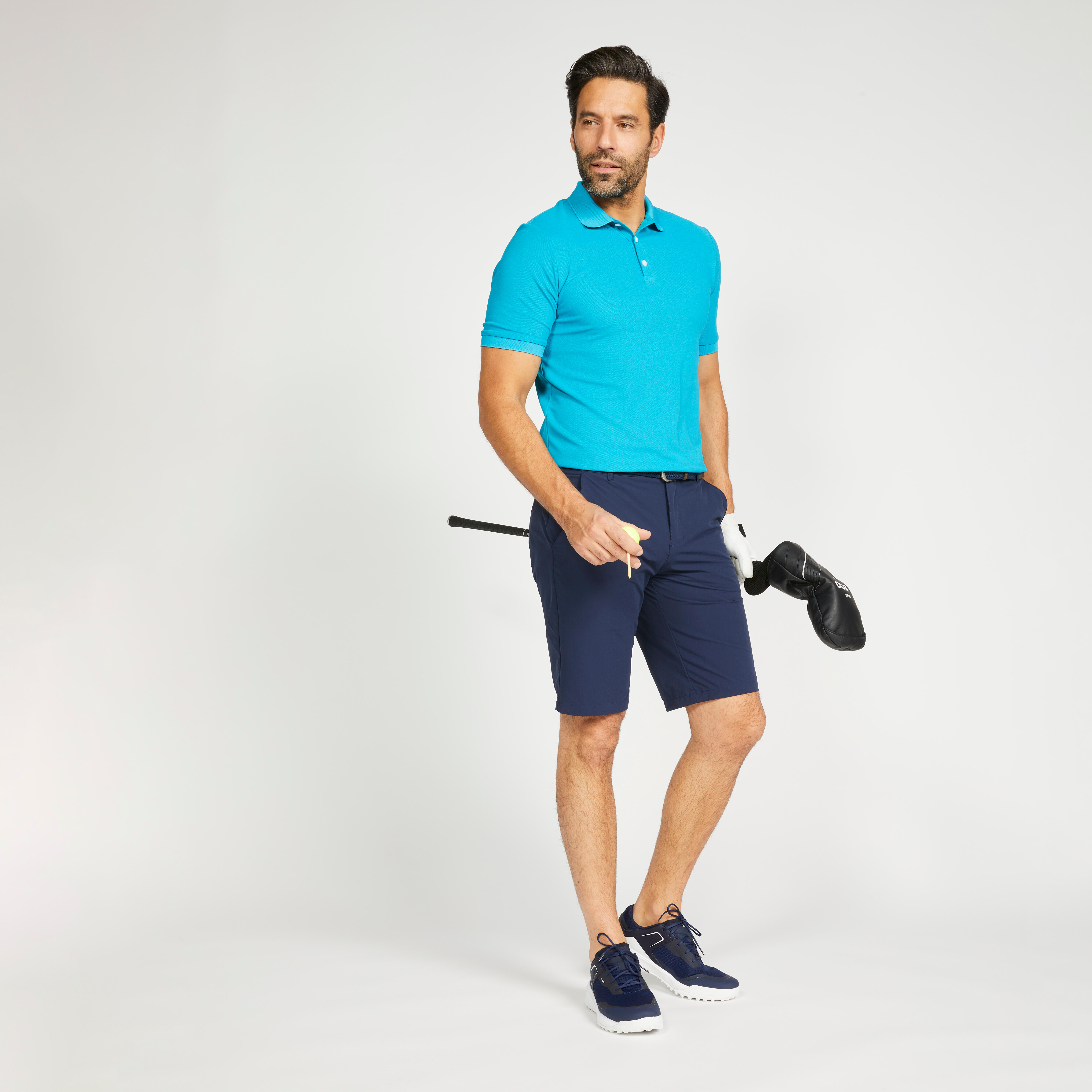 Men Golf Polo T-Shirt 500 Turquoise