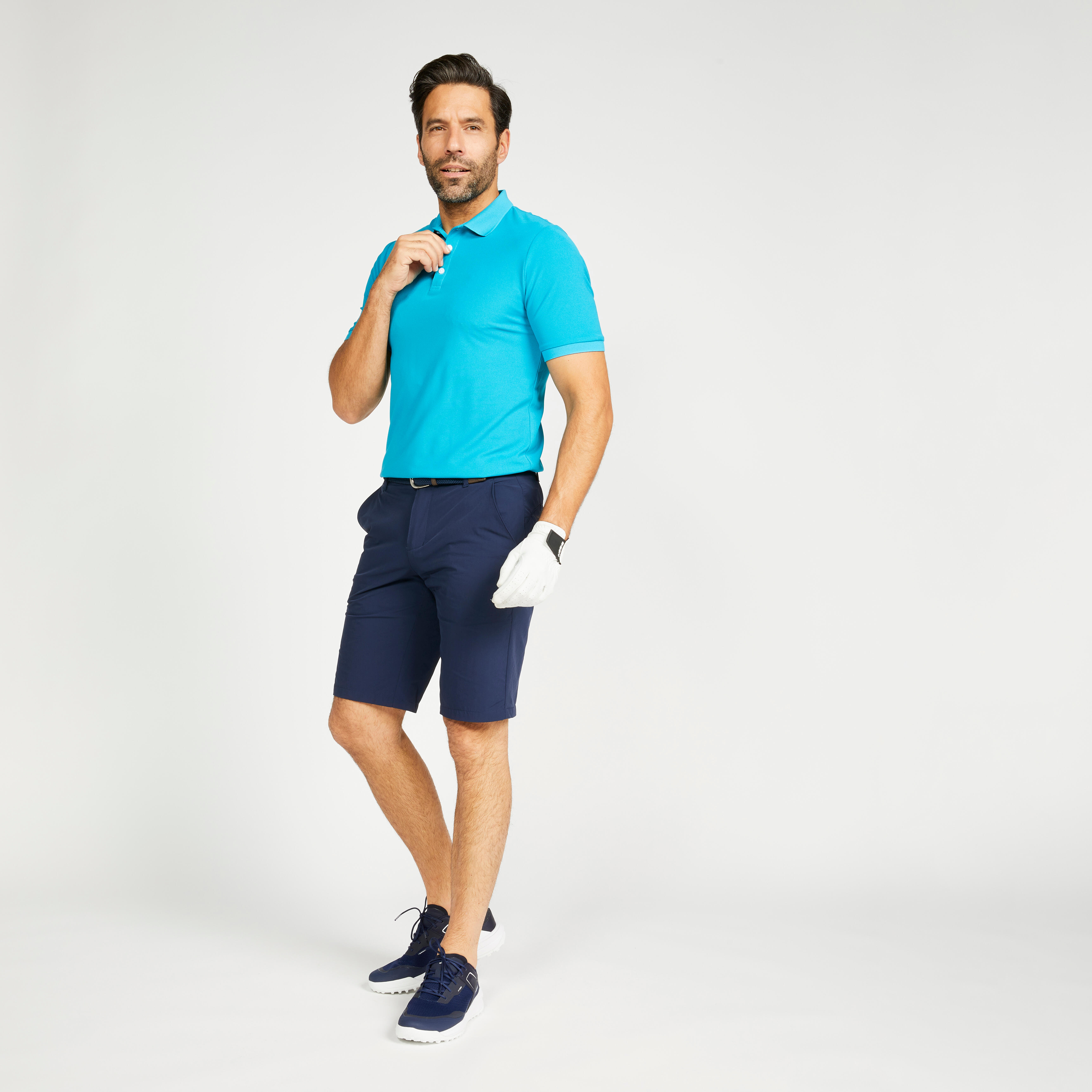 Men Golf Polo T-Shirt 500 Turquoise
