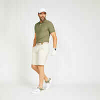 Men's golf short-sleeved polo shirt - WW500 khaki