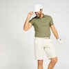 Polo de golf de manga corta caqui para hombre WW500