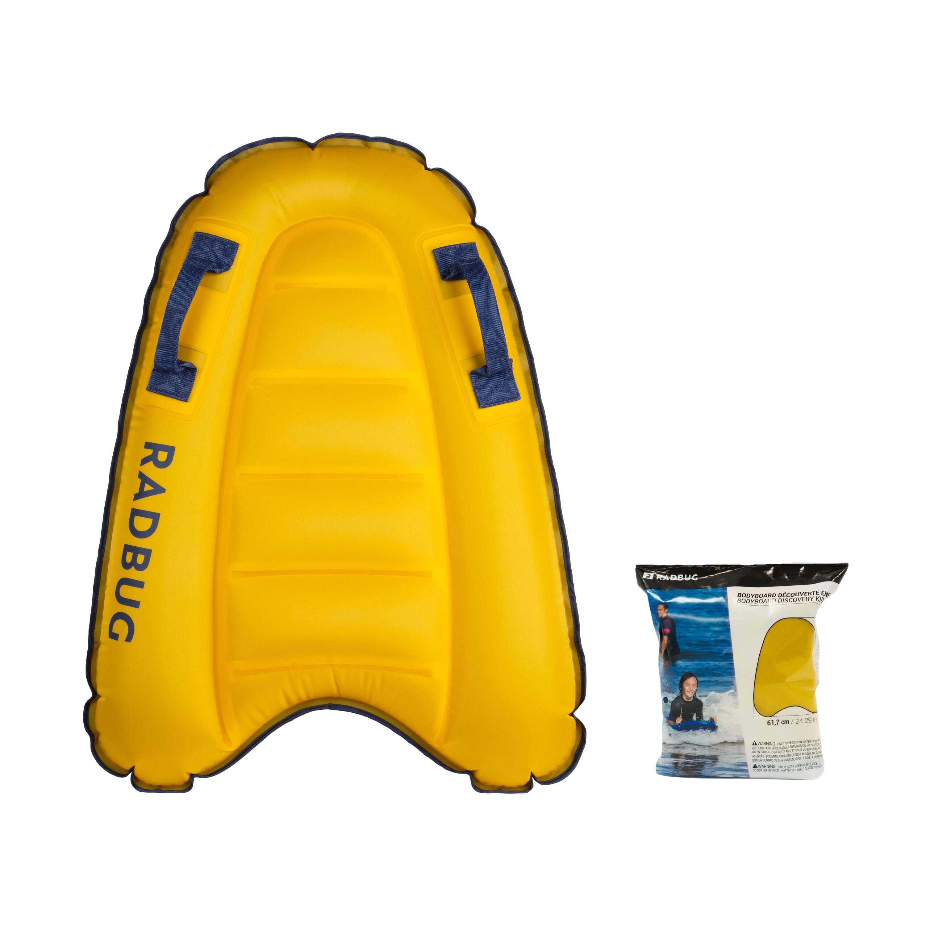 Opblaasbaar bodyboard voor kinderen Discovery 4-8 jaar 15-25 kg geel 11/24