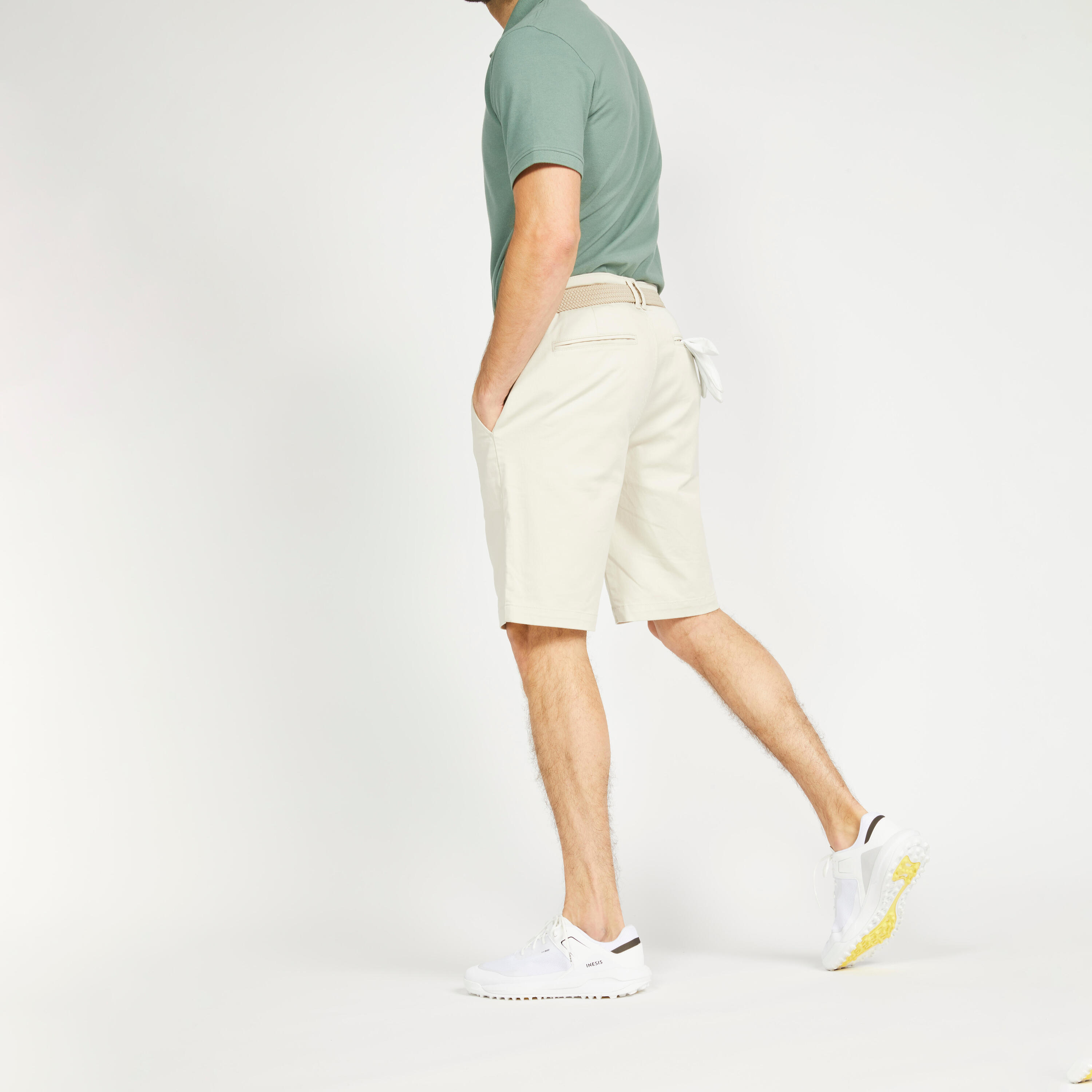 Men's Golf Chino Shorts - MW500 Beige 2/6