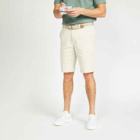Men's golf shorts MW500 beige