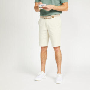 Pantalón corto chino algodón golf Hombre, MW500 beige