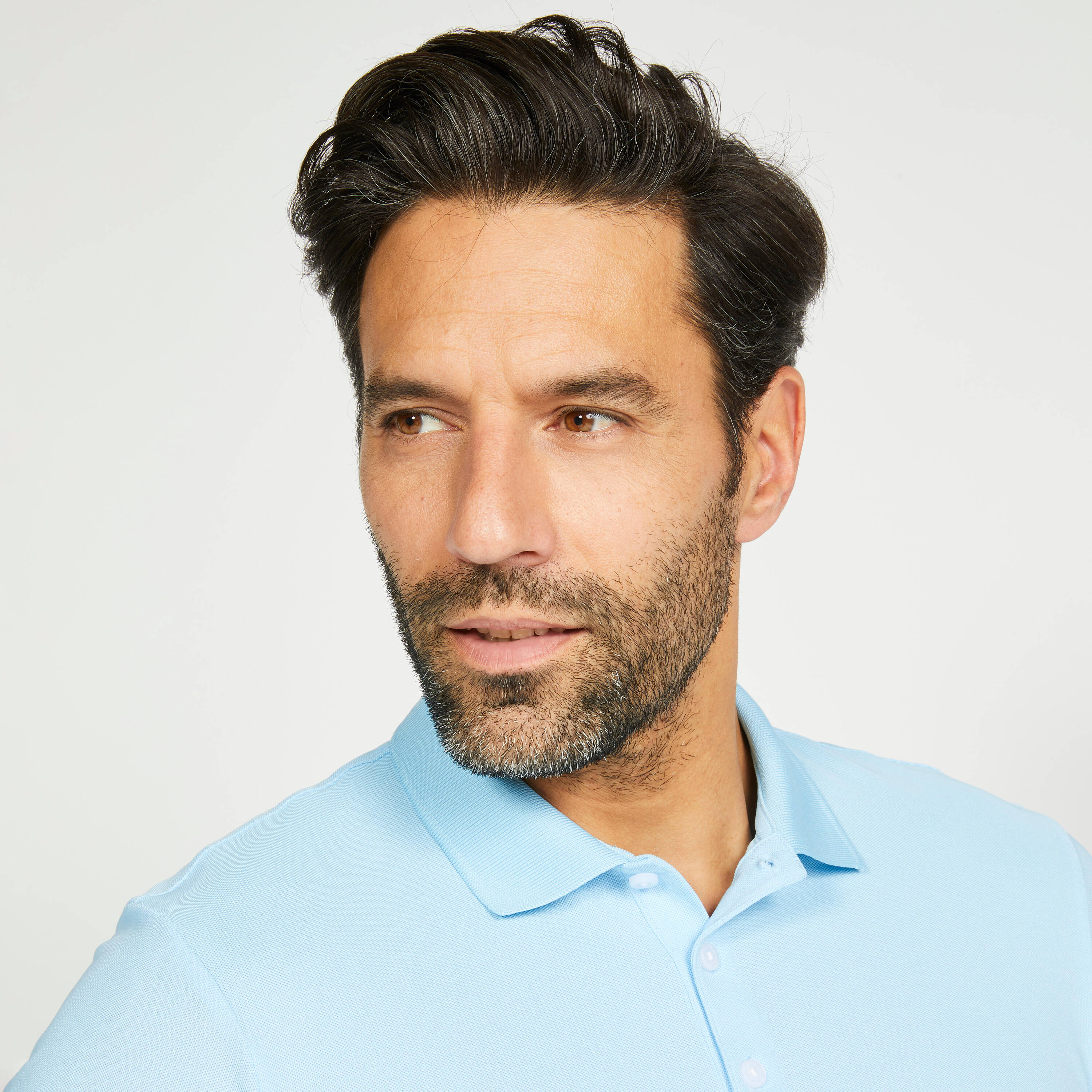 Men's golf short sleeve polo shirt - WW500 sky blue -  2