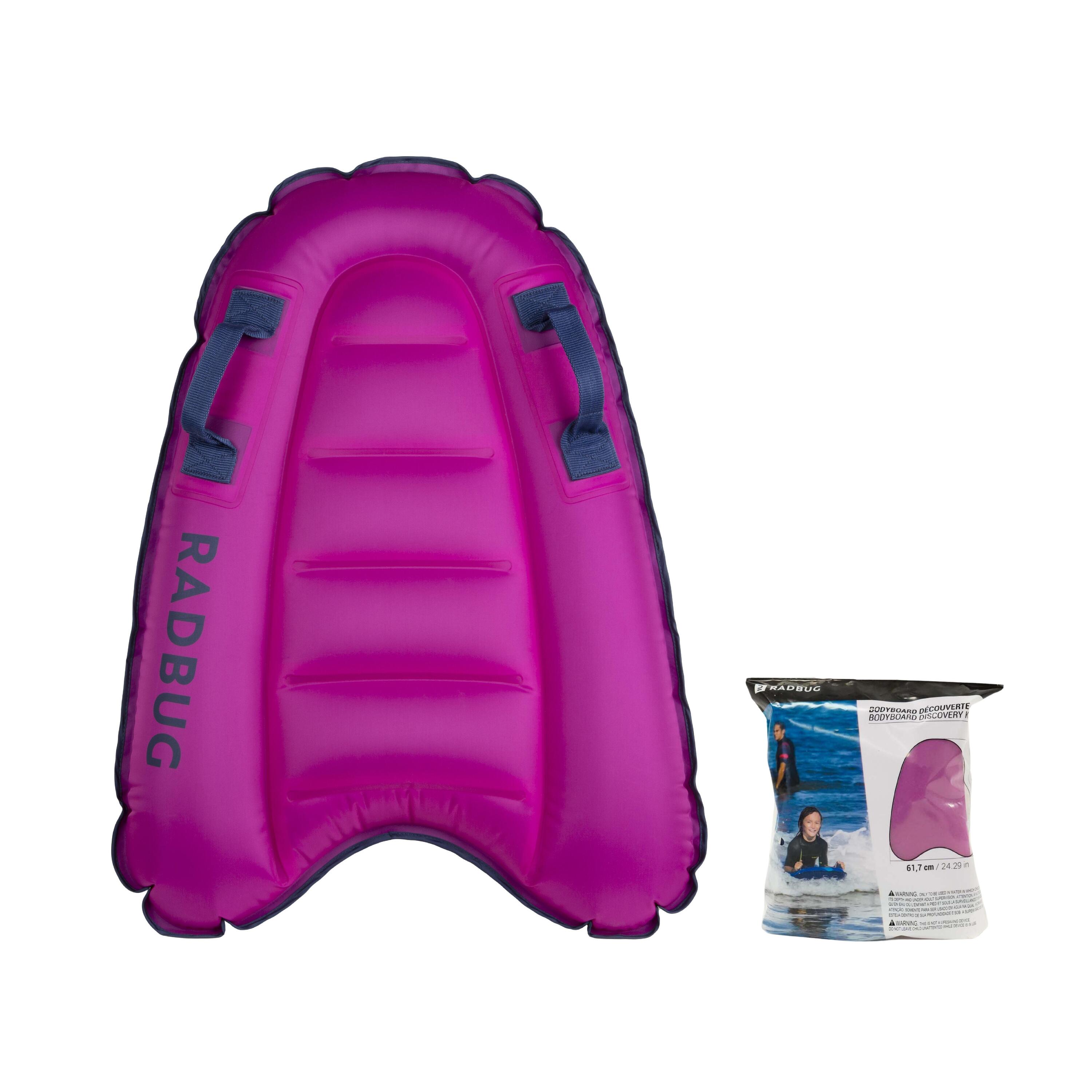 Opblaasbaar bodyboard voor kinderen Discovery roze 4-8 jaar (15-25 kg) 11/26