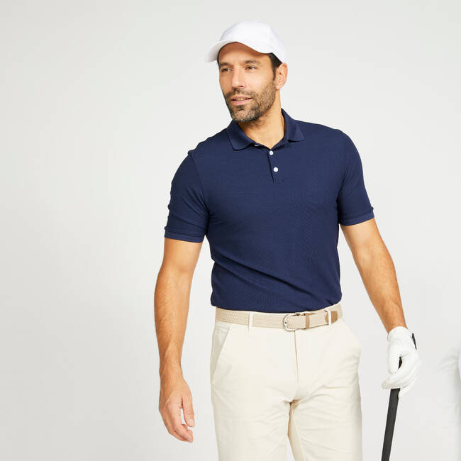 Men Golf Polo T-Shirt 500 Navy Blue