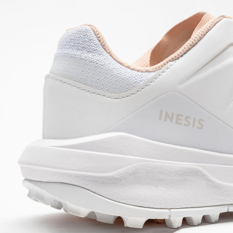 CHAUSSURE GOLF FEMME - WW500 BLANCHE ET BEIGE ROSÉ