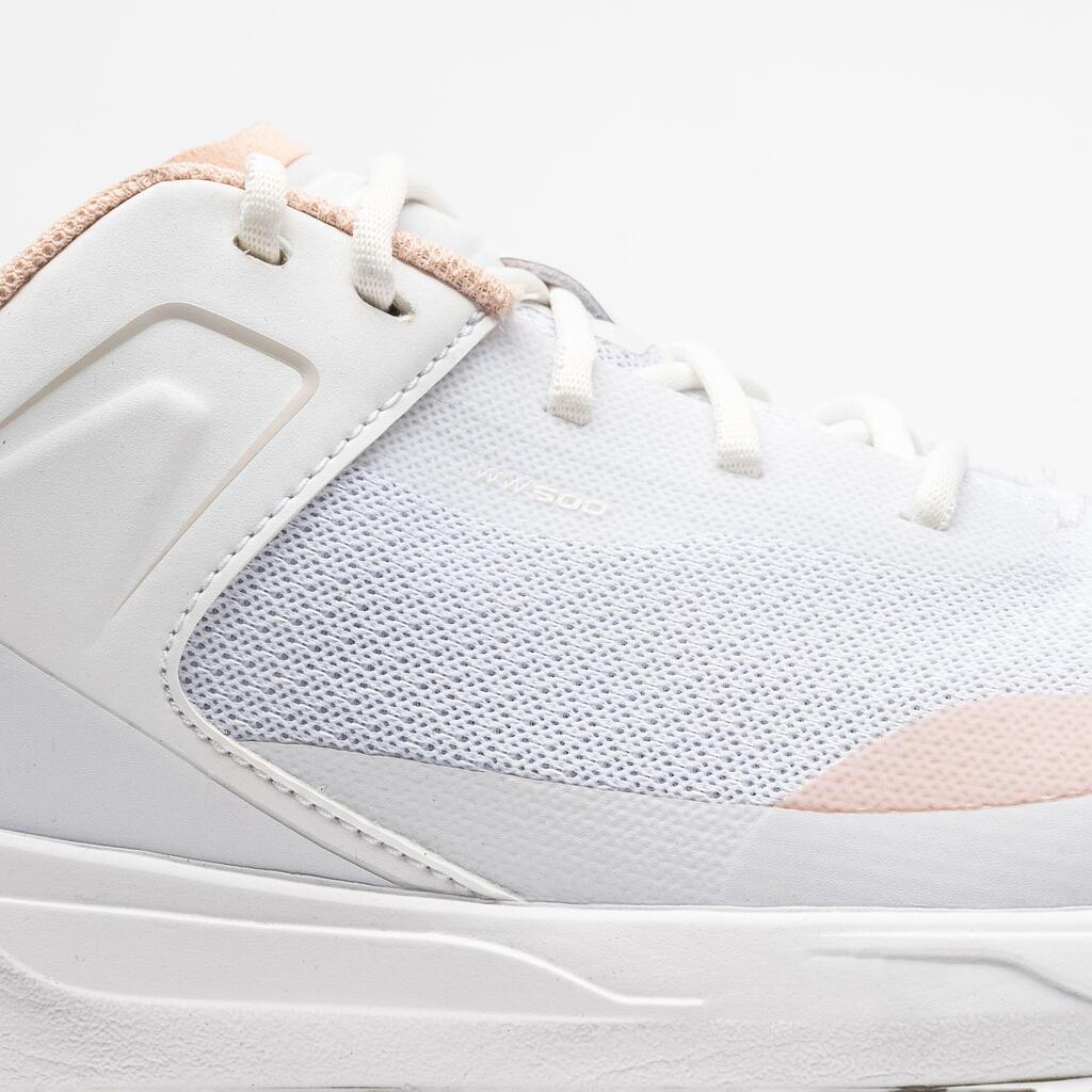 Tenis de golf blancos y beige rosados para mujer WW500