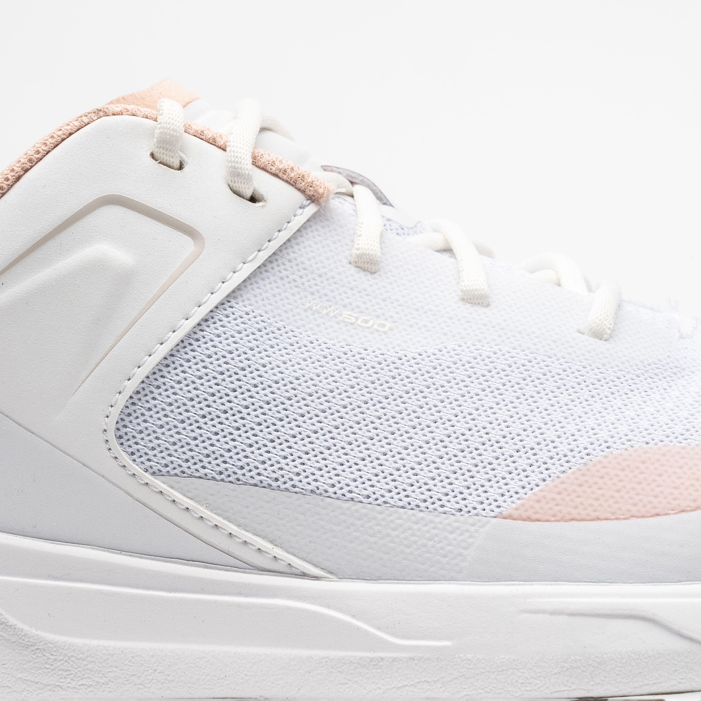 Women's breathable golf shoes - WW 500 white & beige pink