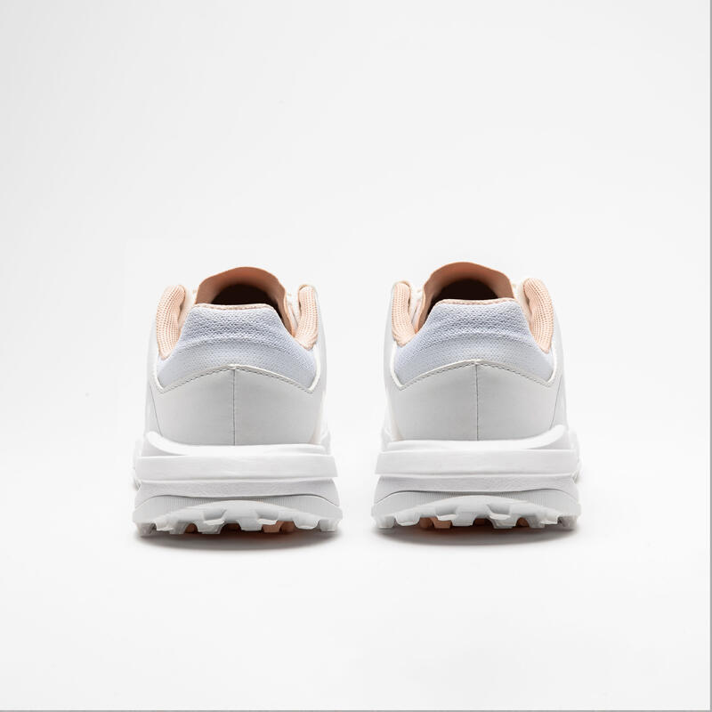 Chaussure golf respirantes Femme - WW 500 blanc & beige rosé