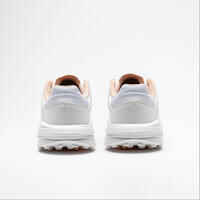 Women's Breathable Golf Shoes - WW 500 White & Pink/Beige