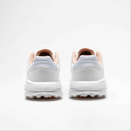 Women's Breathable Golf Shoes - WW 500 White & Pink/Beige