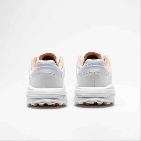Women's Breathable Golf Shoes - WW 500 White & Pink/Beige