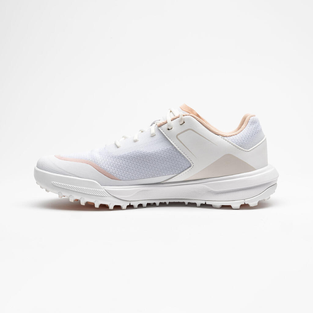 Chaussure golf respirantes Femme - WW 500 blanc & beige rosé