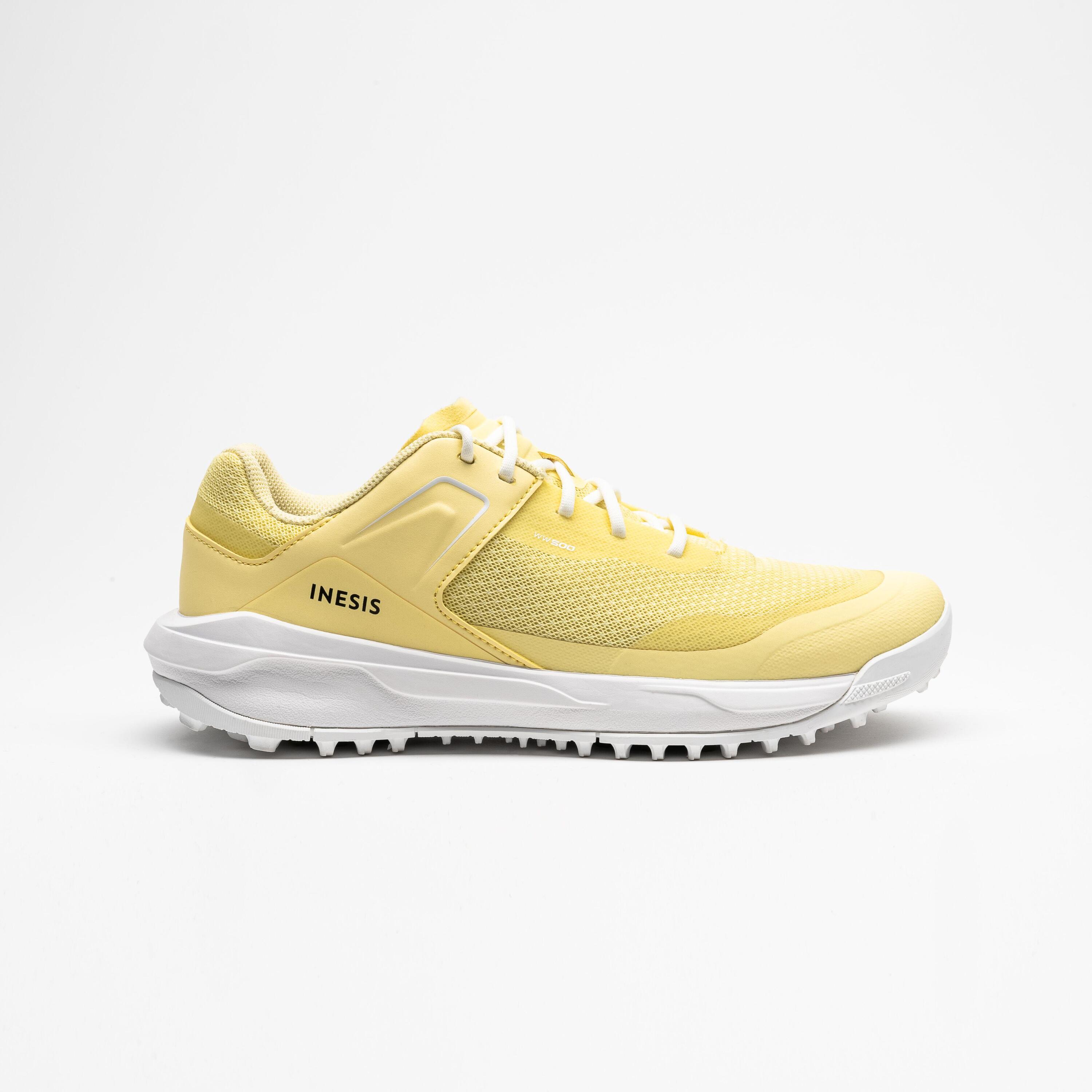 Women's Breathable Golf Shoes - WW 500 Yellow 1/6