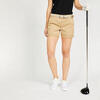 Pantalón corto chino de golf Mujer - MW500 beis