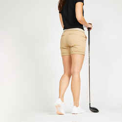 Women's golf shorts MW500 beige