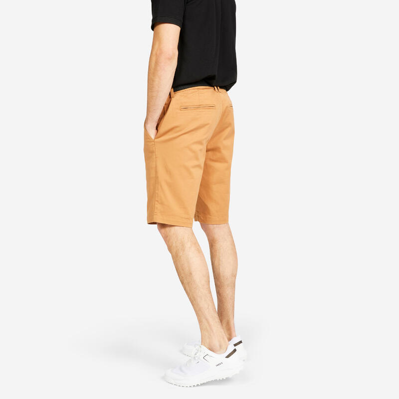 Bermude chino bumbac golf MW500 Kaki Bărbați