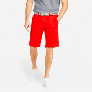 Pantalón corto chino algodón golf Hombre, MW500 rojo