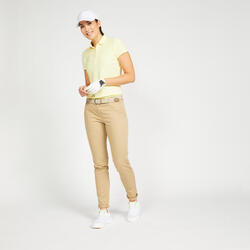 Polo de golf manches courtes femme MW500 jaune pale