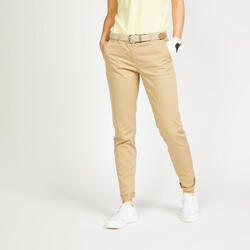 Pantalon de golf femme MW500 beige