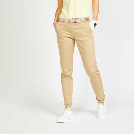 PANTALÓN GOLF MUJER MW500 BEIGE