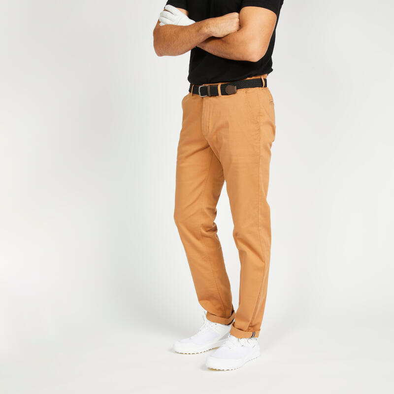 Pantalón golf largo algodón Hombre Inesis MW500 marrón avellana