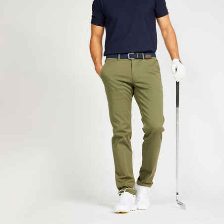 Kaki zelene moške hlače za golf MW500 