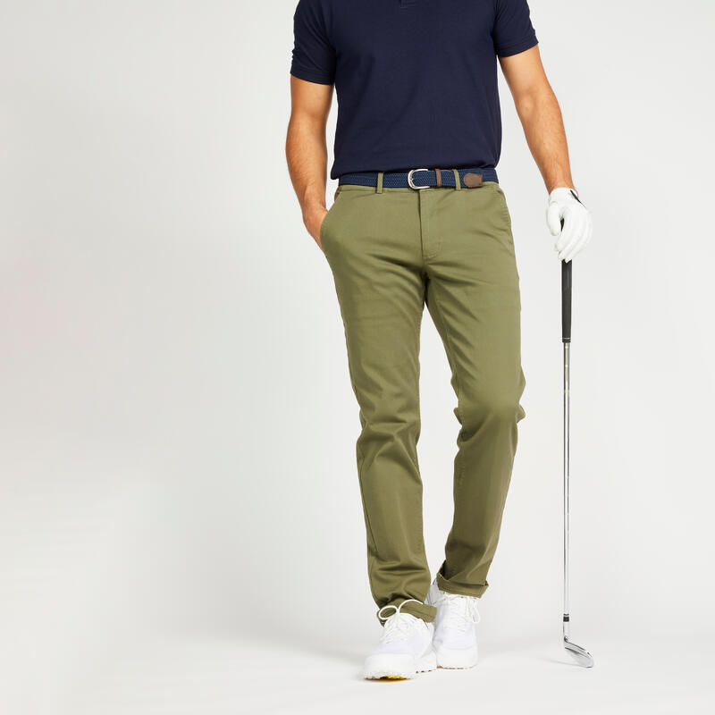 Pantalón golf largo algodón Hombre Inesis MW500 caqui
