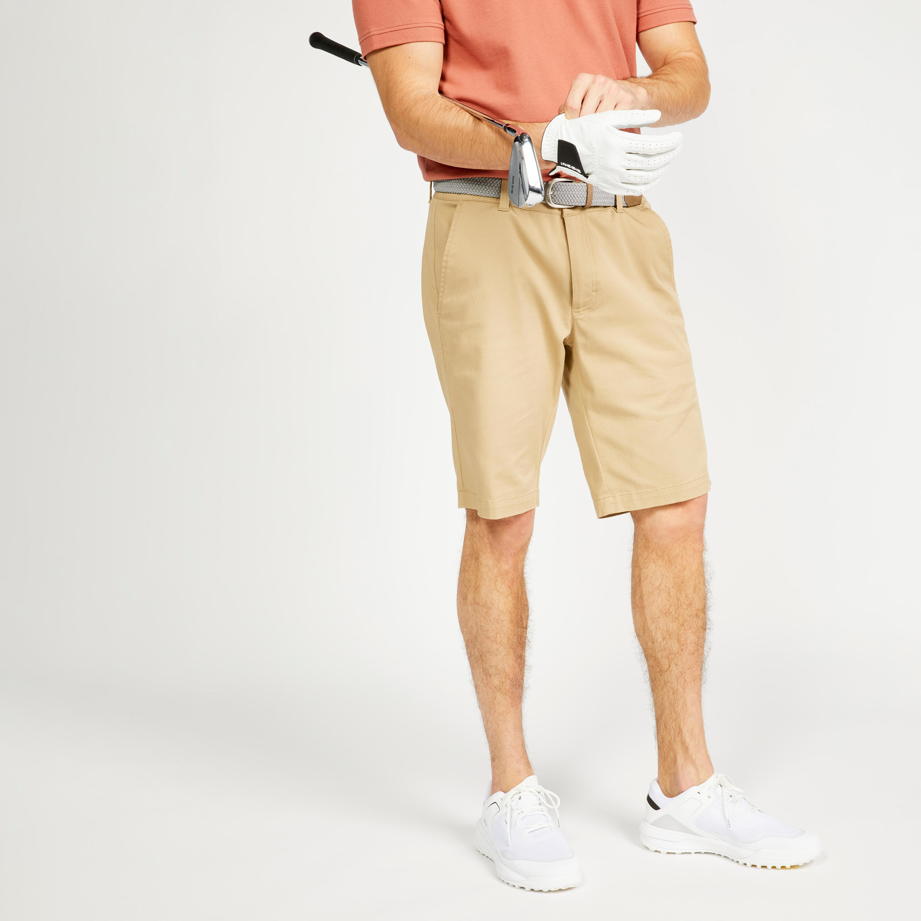 INESIS Pantalón corto chino algodón golf Hombre - MW500 beige