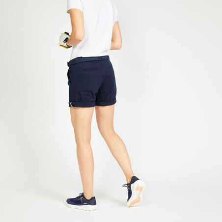 Women's Golf Chino Shorts - MW500 Navy Blue